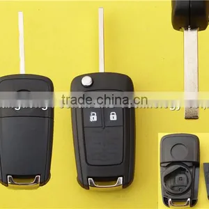 Car Key Opel Replacement Shell Flip Folding Remote Key Case for OPEL VAUXHALL Insignia Astra 2 Button HU100 Uncut Blade Quality Choice thumbnail-1