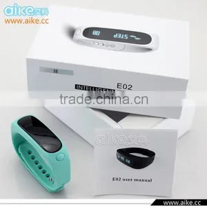 Smart Wrist Watch E02 Smartband Waterproof Bluetooth Fitness Tracker Health Bracelet Sports Wristband Gear Fit For Android IOS thumbnail-4