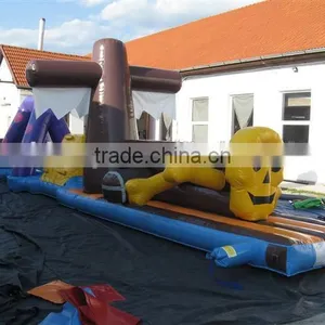 Small Skeleton Skull Theme Inflatable Water Channel for Kids thumbnail-2
