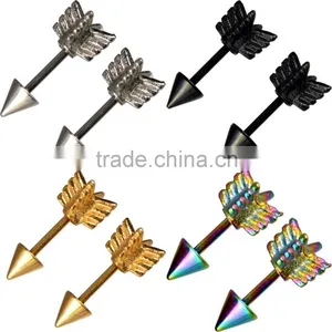 Straight Arrow Barbell Lip Labret Tragus Septum thumbnail-1