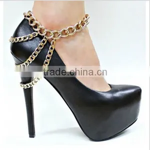 Fashion Luxury Sexy Drapped Foot Anklet Heel Shoe Jewelry (AK100004-1) thumbnail-1