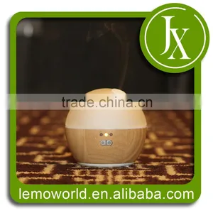 Health Care Product With LED Color Light Ultrasonic Aroma Diffuser With Nebulizing Diffuser WOOD + GLASS thumbnail-1