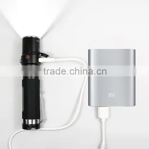 TANK007 Usb Rechargeable Flashlight Police Torch Light Led Torch Lamp thumbnail-5