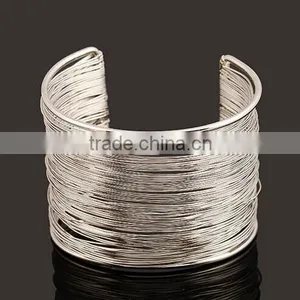 Punk Women Ladies Gold Silver Hollow Open Wide Bangle Cuff Jewellery Bracelet thumbnail-2