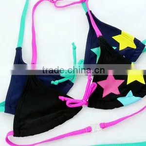 Girls Kids Cartoon Print Bikini Set Child Stars Swimwear Swimming Bathing Suit thumbnail-2