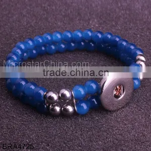 2015 New Product Snap Button Jewelry Glass Bead Bracelet Patterns thumbnail-3