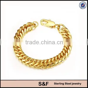 Jaipur Gold Jewellery Designs Plated Gold Stainless Steel Bracelet thumbnail-1