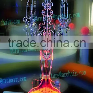 Made in China Wedding Acrylic LED Lighted Candelabra Centerpiece Table Decoration thumbnail-1