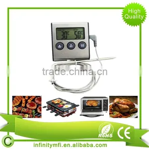 Digital Thermometer for Oven Digital LCD Display Probe Food Thermometer Timer Cooking Kitchen BBQ Meat thumbnail-2