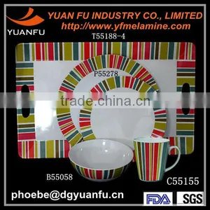 CE,FDA,LFGB Certification Two-tone Plastic Wholesale Disposable Melamine Tableware thumbnail-2