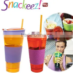 Drinking and Favorite Snacks All in One Hand Snackeez/snackeez Cups/ Snack and Drink Cup thumbnail-1