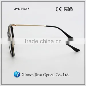 Acetate Rim Gloden Metal Temple Optical Frames thumbnail-4