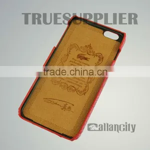 Best Quality Genuine Cowhide Leather Croco Back Grain Cover Case for IPhone 6 Plus 6+ thumbnail-6