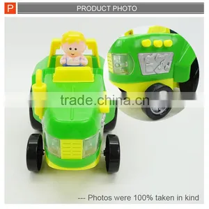 Plastic Mini Free Wheel Cartoon Toy Car City Truck With Music thumbnail-4