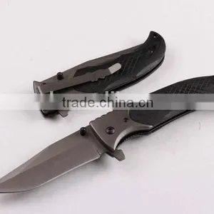 OEM Black G10 Handle 440 Folding Camping Knife thumbnail-1
