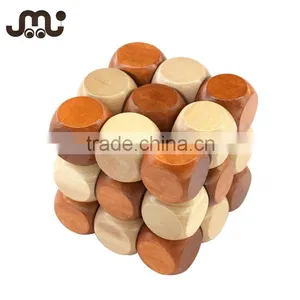 Brain Training Small Educational 3D Wooden Cube Puzzle thumbnail-1