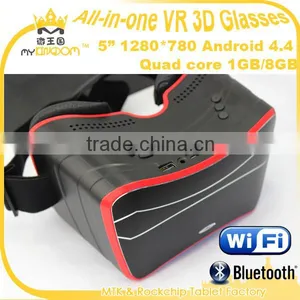 5inch 1280*780 Android 4.4 Quad Core All in One VR 3D Glasses Headset thumbnail-1