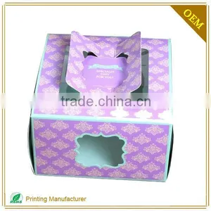 2017 Food Grade Paper Cake Sandwich Box With LOGO Printing thumbnail-6