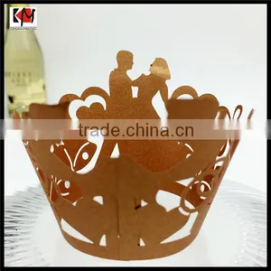 Wedding Favor Cupcake Lace Laser Cut Cupcake Wrapper thumbnail-1