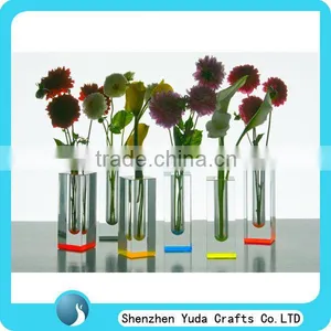 Colorful Flowers Holder Vase, Make Acrylic Vase Display For Wedding Flowers thumbnail-1