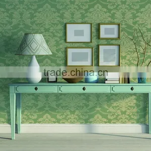Non-woven Green Color Flower Bedroom Wall Paper thumbnail-1