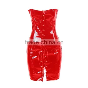 Wholesale OEM Service Slimming Corset Sexy Corset Sexy Red Mature Corset thumbnail-1