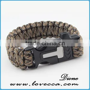 200 Colors Colored Handmade Survival Paracord Emergency Bracelet With Firestarter Whistle and Custom Tools thumbnail-1