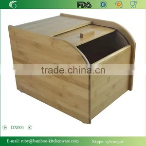 DX004/Bamboo Rice Holder Exquisite Bamboo Sliding Lid Rolltop Loaves Bread Box Storage Bin thumbnail-6