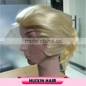 Malaysian Human Hair Lace Frontal With Lace Band 360 Lace Closure 613 Blonde thumbnail-6