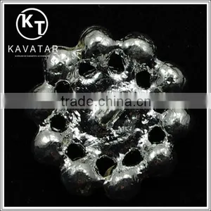 Good Quality NK025 Metal Flower Lead Free Metal Shank Rhinestone Buttons thumbnail-4