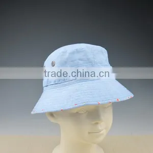 Custom Cheap Plain Kid's Bucket Hat With Woven Label thumbnail-6