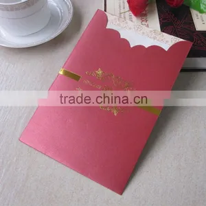 Decoration Customized Hot Stamping Luxury Unique Wedding Invitation Cards thumbnail-3