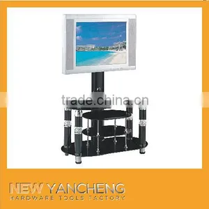 Modern 3 Tier Led Glass Tv Stand thumbnail-1