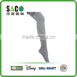 Fashion Tridimensional Diamond-type Lattice Jacquard Grey Transparent Tights thumbnail-1