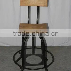 Industrial Iron Wood Chair thumbnail-1