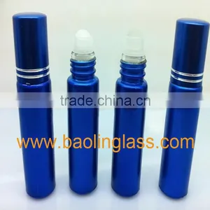 15ml Blue Electroplating Glass Roll on Glass Bottle thumbnail-1