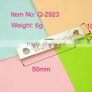Metal Plates Brand Logos, Metal Plates Brand Logos for Handbag Q-2923 thumbnail-1