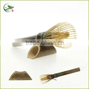 Durable Long Handle Bamboo Ceremonial Matcha Tea Powder Whisk Set thumbnail-1