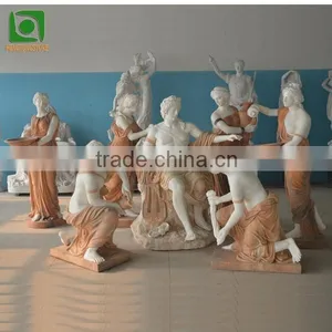 White Hand Carved Apollo Bathing Marble Statue thumbnail-1