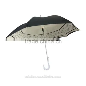 23inch Long Handle Windproof Double Layers Umbrella thumbnail-1
