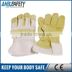 CE Proved Double Palm Safety Leather Gloves en 388 thumbnail-1