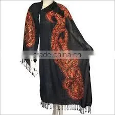 Shawls,Beautiful Embroided Pashmina Shawl,Ladies Shawls thumbnail-1