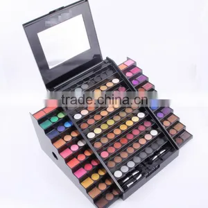 Chinese Factories Wholesale Custom Hot 130 Color Cosmetic Box, Black Drawer Eye Shadow Box thumbnail-1