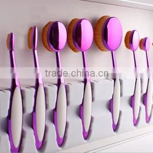New Arrival Red and White Color ToothBrush Style Private Label Lip Oval Makeup Brush thumbnail-1