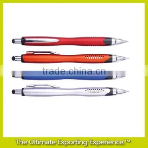 Shining Chrome Clip Plunger Tip Colored Barrel Ballpoint Pen thumbnail-1