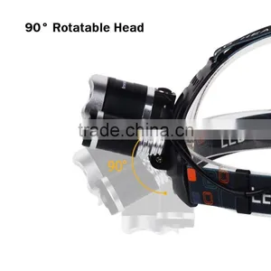 Rechargeable 5000 Lumen 3x CR EE XM-L T6 LED Headlamp,Flashlight Camping Hunting Headlight,LED Rechargeable High Power Headlamp thumbnail-5