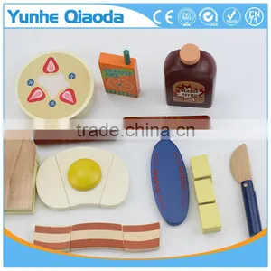 Fun Durable Wooden Food Set for Years of Play Wooden Breakfast Set Solid Wood Version thumbnail-4