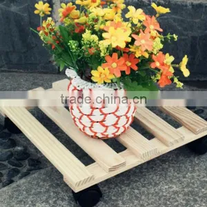Popular Wooden Plant Pot Trolley thumbnail-1