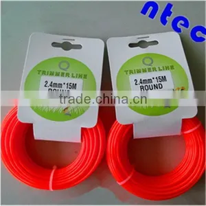 2.4mm Round Commercial Grade Nylon Grass Trimmer Brush Cutter Line With 15m Card Head thumbnail-1