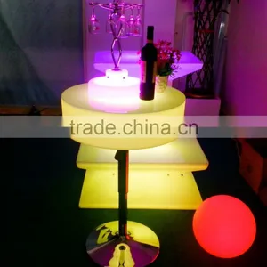 HUAJUN Popular Style Wooden Bar Counter Design /bar Counter Furniture With Led Light thumbnail-2